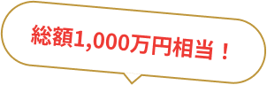 総額1,000万円相当!